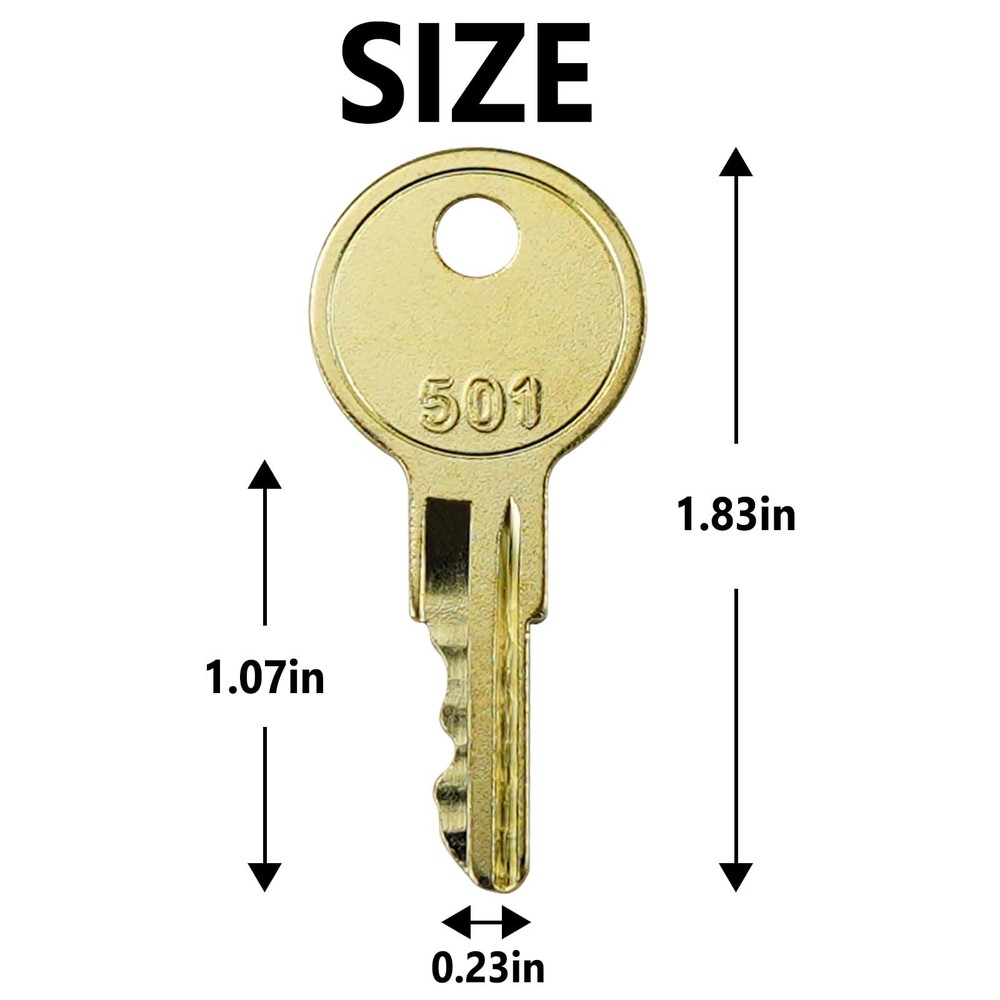 CH501 Keys Compatible with Toolbox for Truck Tool Box Lock Latch Silver