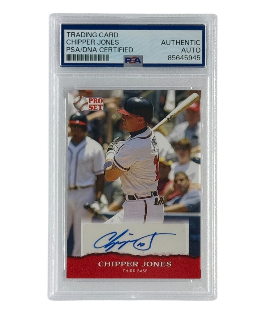 Chipper Jones Autographed 2022 Leaf Pro Set PSA Authenticated