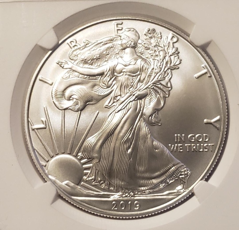 2019W Silver Eagle - MS70 - FDOI Mercanti Signed