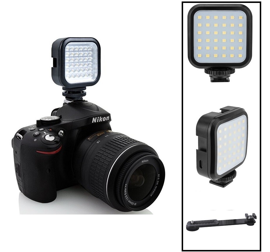 Pro LED Video Light Set With Power Kit For Sony Camcorder