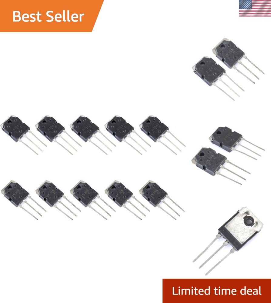 2SC5198 & 2SA1941 Complementary Transistor Set - 140V 10A Power Amplifiers