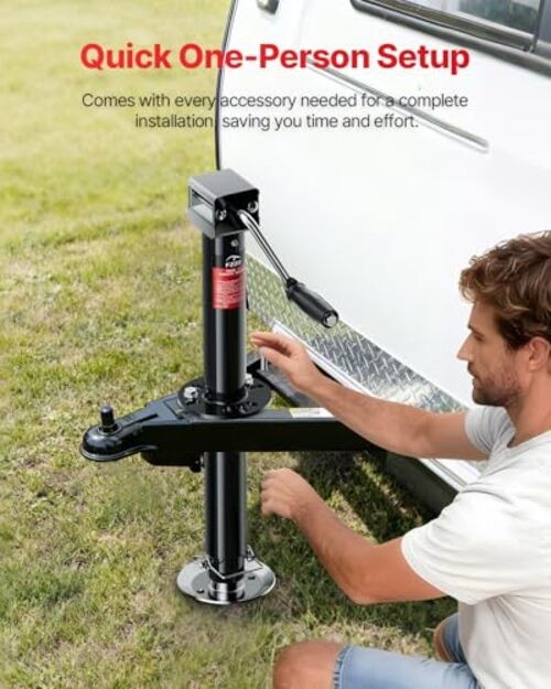 5000 lbs A-Frame Trailer Jack, 23" Vertical Travel, for Utility Trailers,