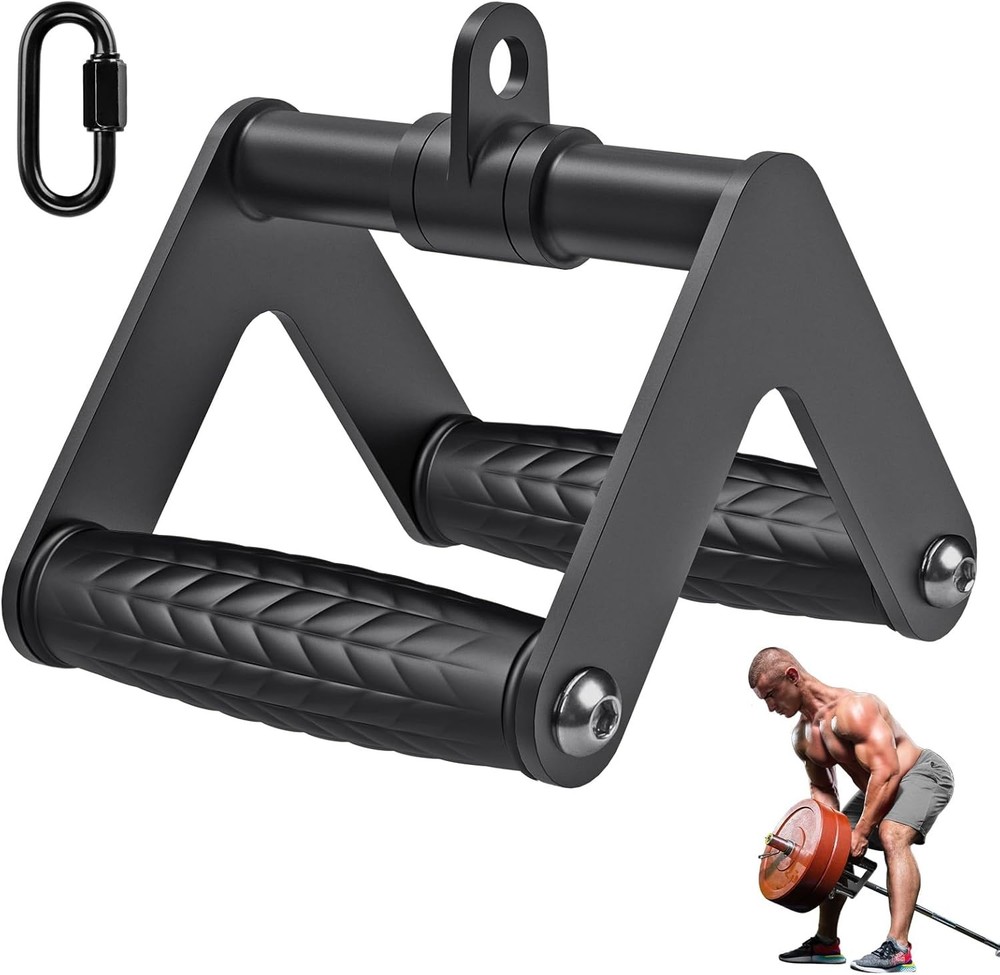 Solid Aluminum Double D V Bar Handle – Universal Cable Attachment for Home Gym