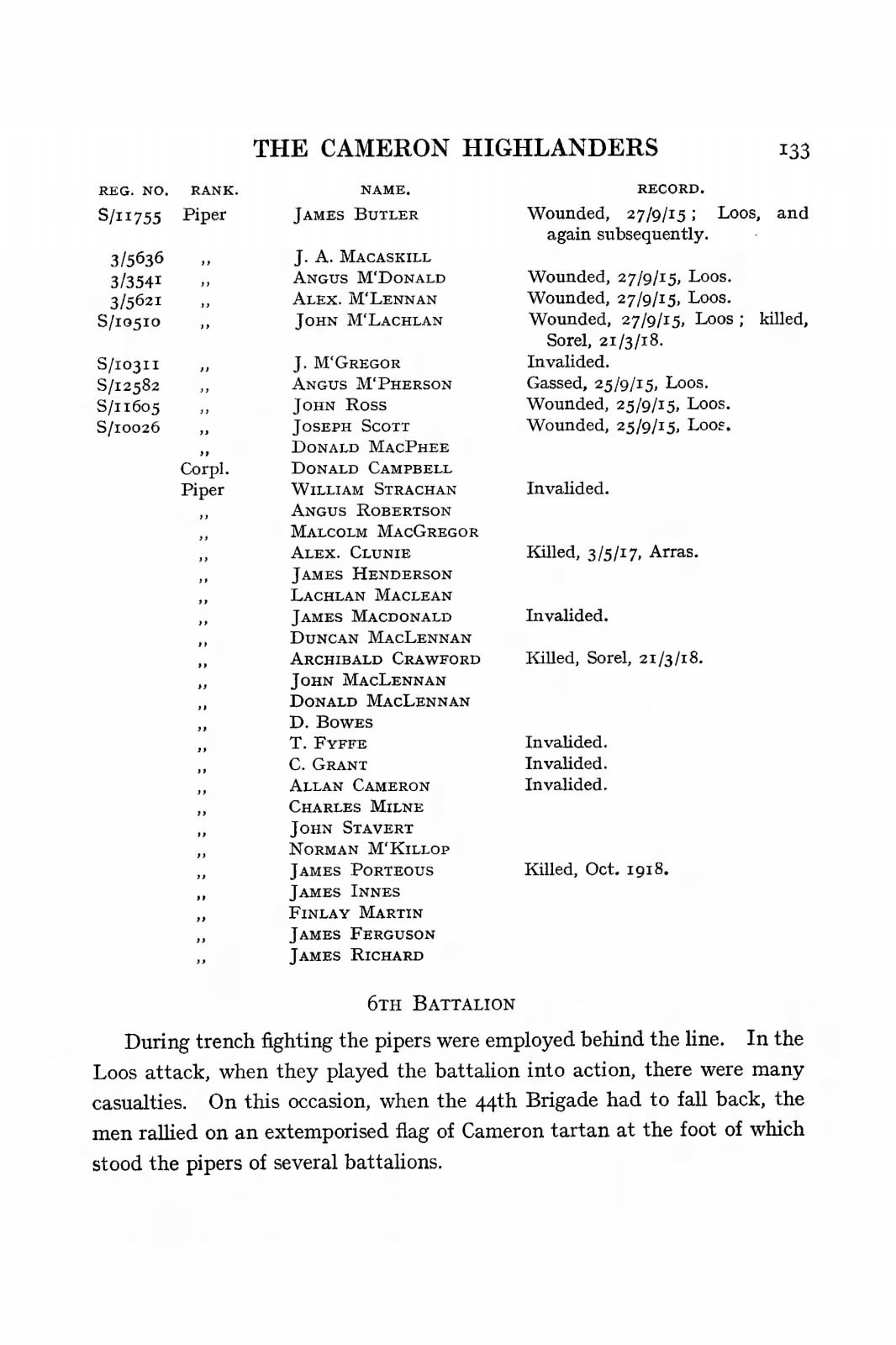 Cameron Highlanders PIPER WW1 Medal Trio 1914 Christmas Tin from Girvan, Ayr