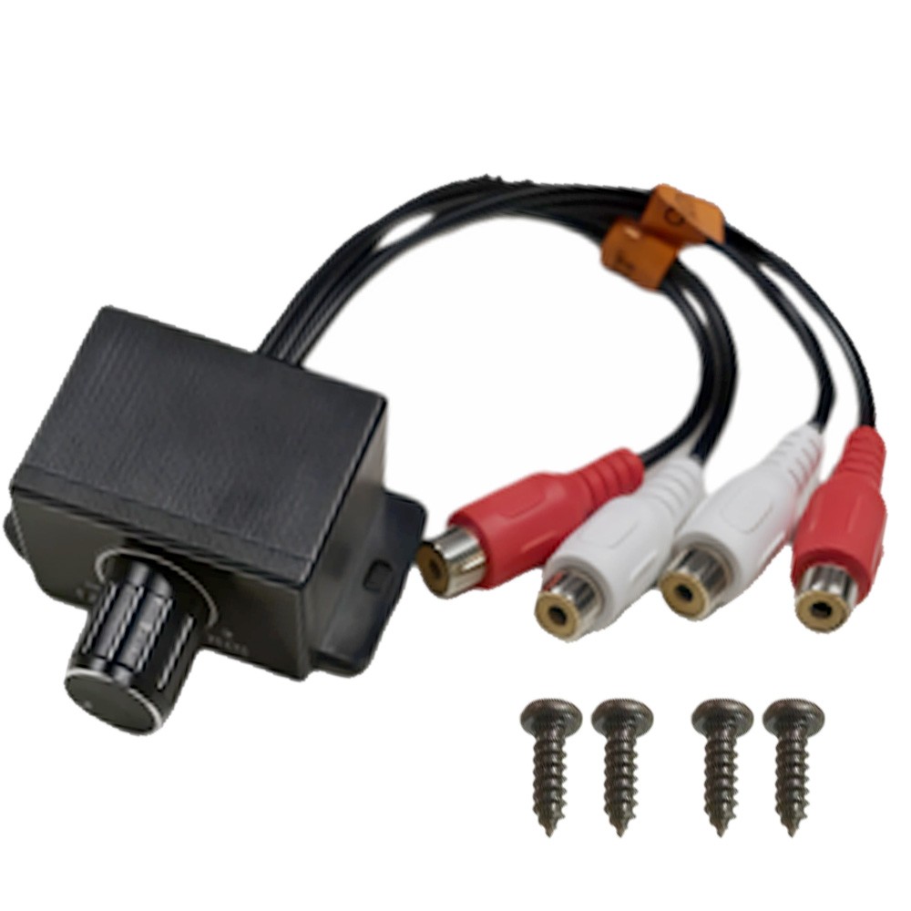 2Pc Universal Car Audio Amplifiers RCA Level Controller Bass Volume Control Knob