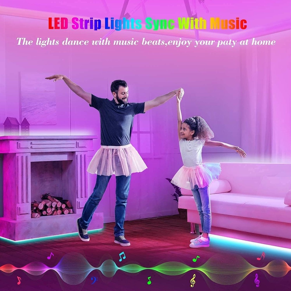 Keepsmile Led Lights Strip Bluetooth Smart APP Control RGB Color Changing