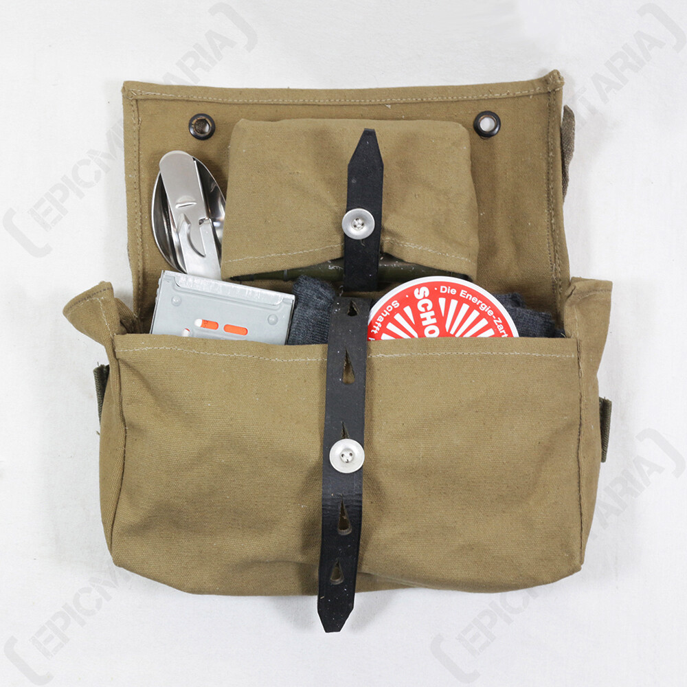 WW2 German Khaki A-Frame Canvas Combat Bag - Reproduction Army DAK Beutel Sack