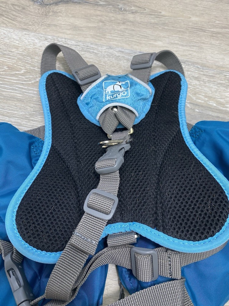Kurgo Baxter Backpack Dogs Blue Adjustable Sz M/L?