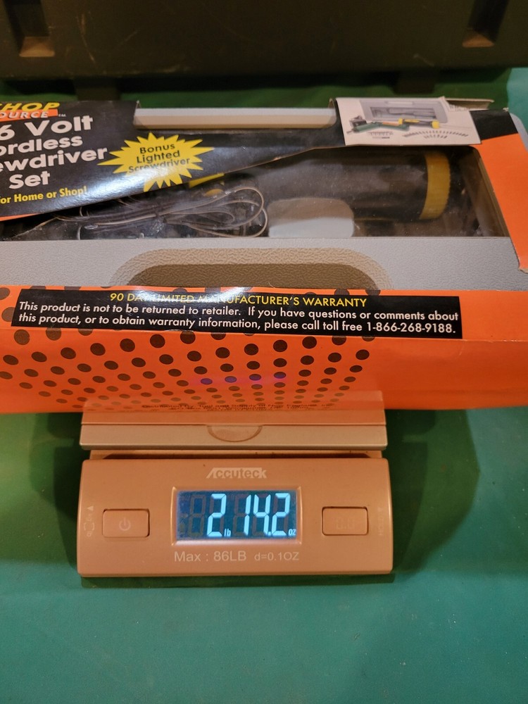 Shop Source 3.6 Volt Cordless Screwdriver Set- Bonus Lighted Screwdriver