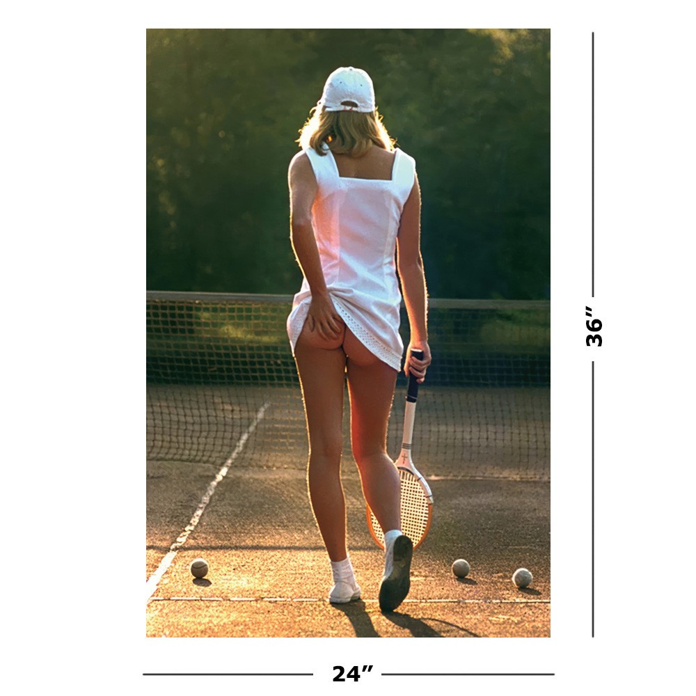 Tennis Girl - Poster (Tennis Girl Scratching Butt) (Size: 24" x 36")