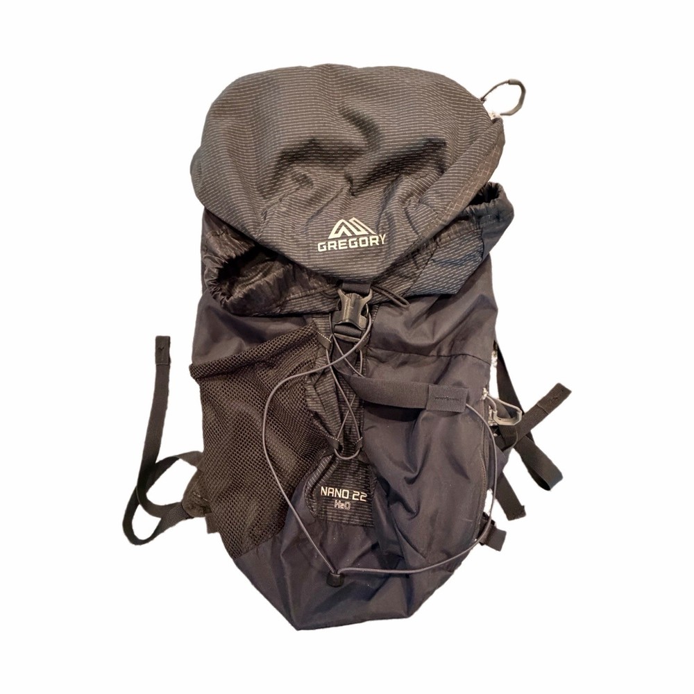 Gregory Nano 22 H2O Hydration Pack Black/Gray Hiking Backpack NO BLADDER