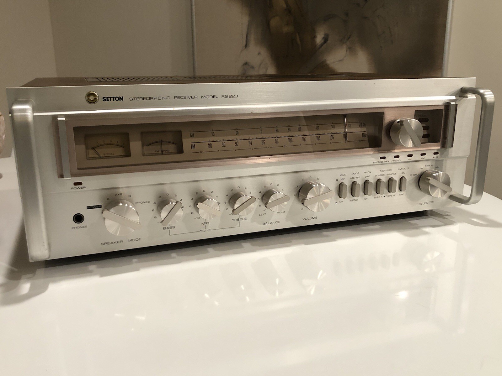 Setton Stereophonic Receiver Model RS 220 Tested,Cleaned, custom preamp out & in
