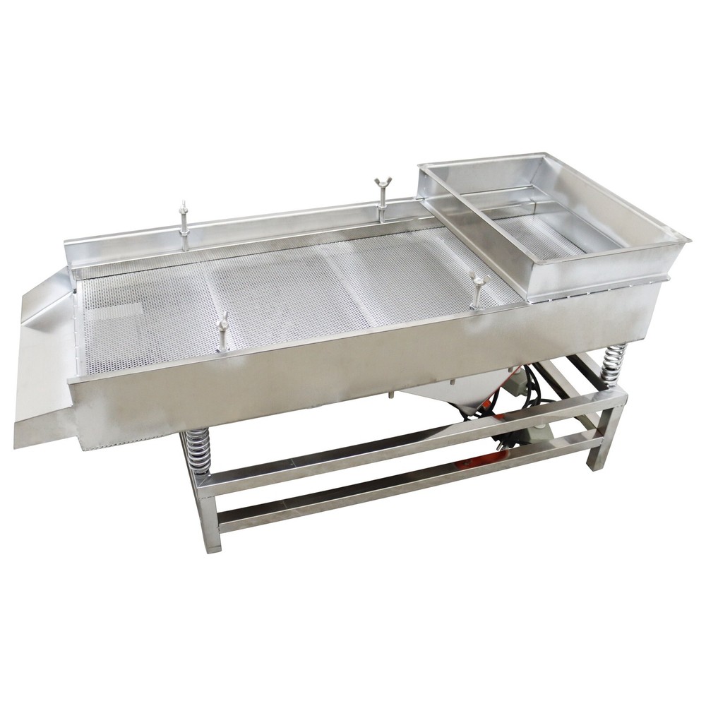 Electric Linear Vibrating Screen Sifter Sieve Machine 3mm Screen Single Layer