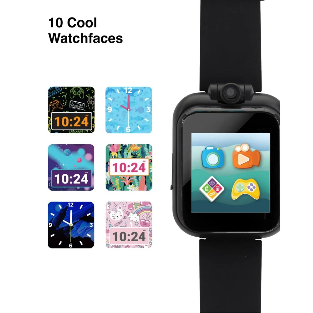 NIB iTech Junior Boys Earbuds & Smartwatch Set - Black