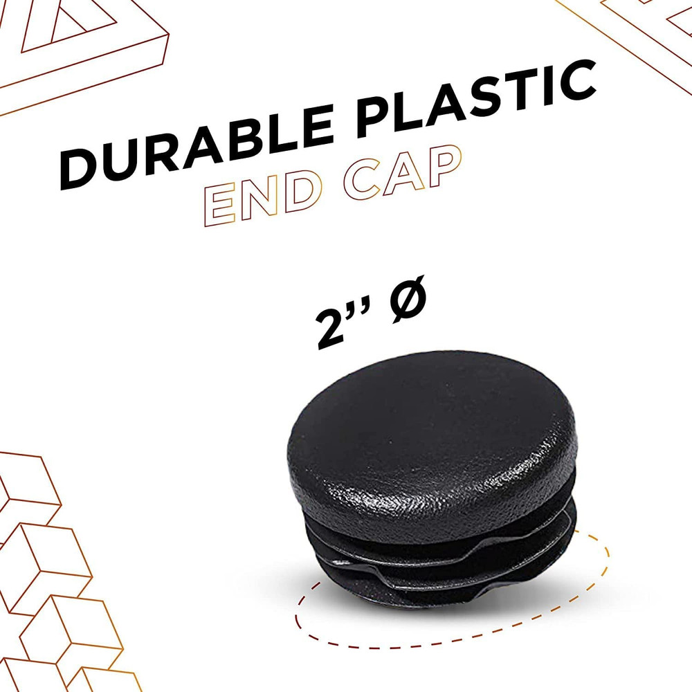 Prescott Plastics 2" Round Plastic Plug Insert Black 4 Pack
