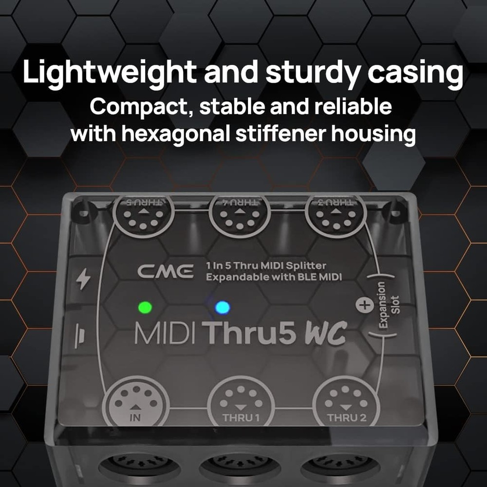 Professional 1-to-5 MIDI Splitter with High-Speed Optocoupler - Zero Latency