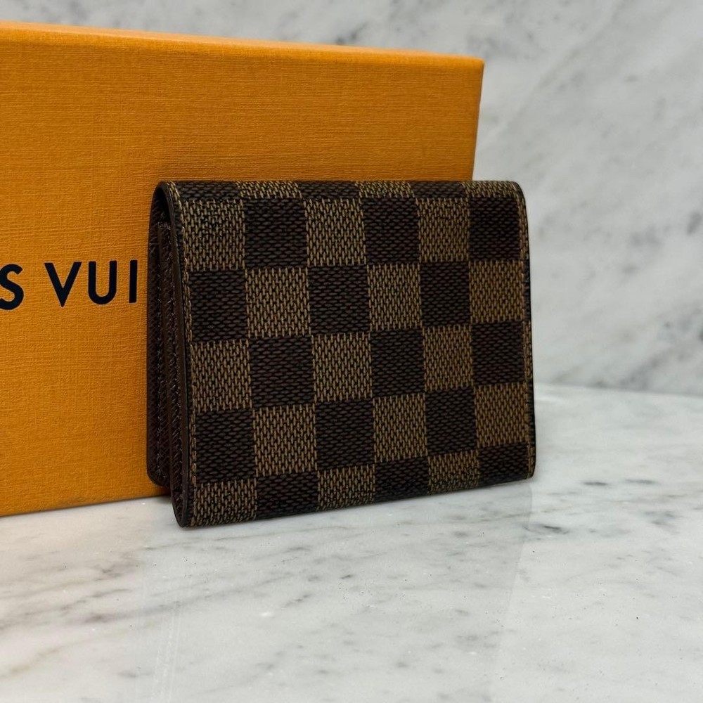 LOUIS VUITTON Damier Card Case Brown