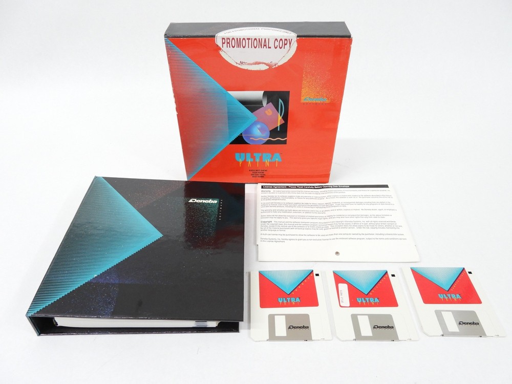 Deneba Ultra Paint Vintage Computer Software program With Box And Manual (nice)