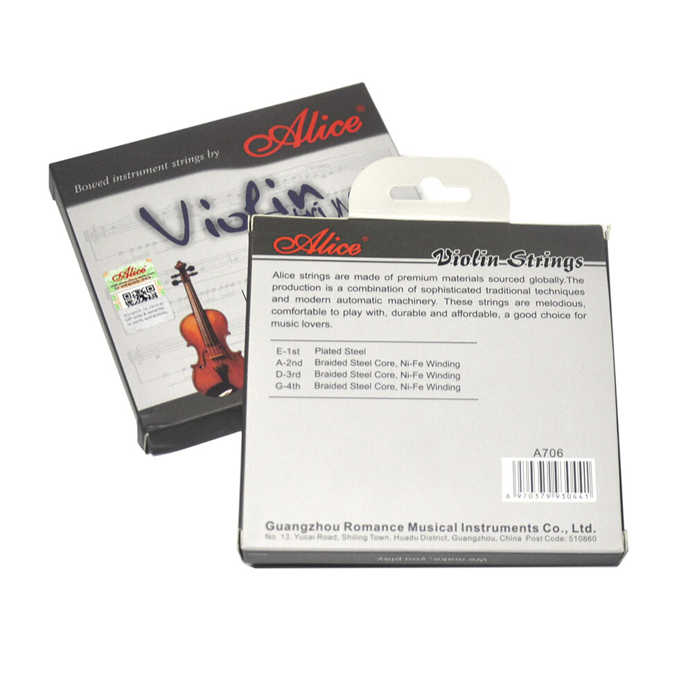 2 Sets of Alice A706 Professional Violin Strings 4-string Set E-1 A-2 D-3 G-4