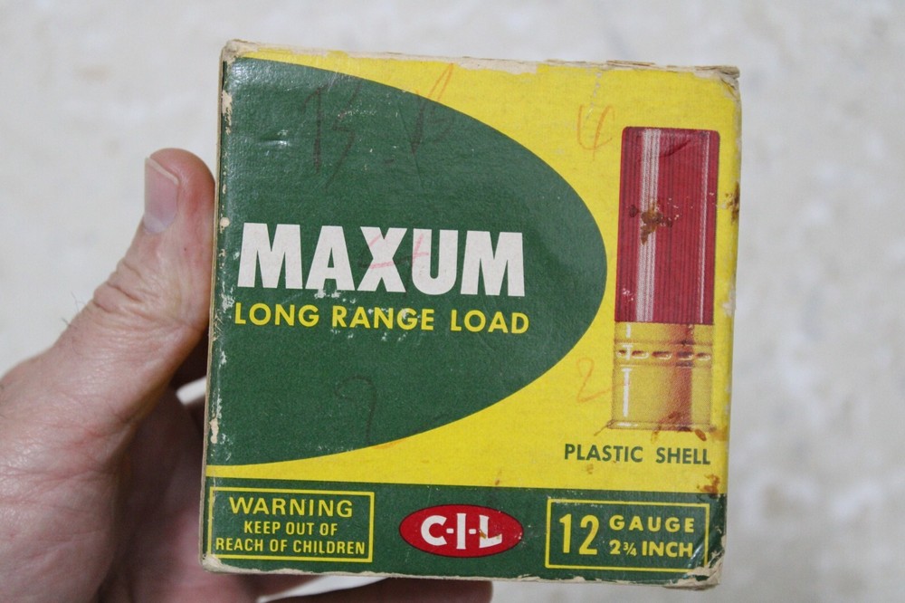 C-I-L MAXUM SHOTGUN SHELL BOX LONG RANGE LOAD EMPTY 12 GA