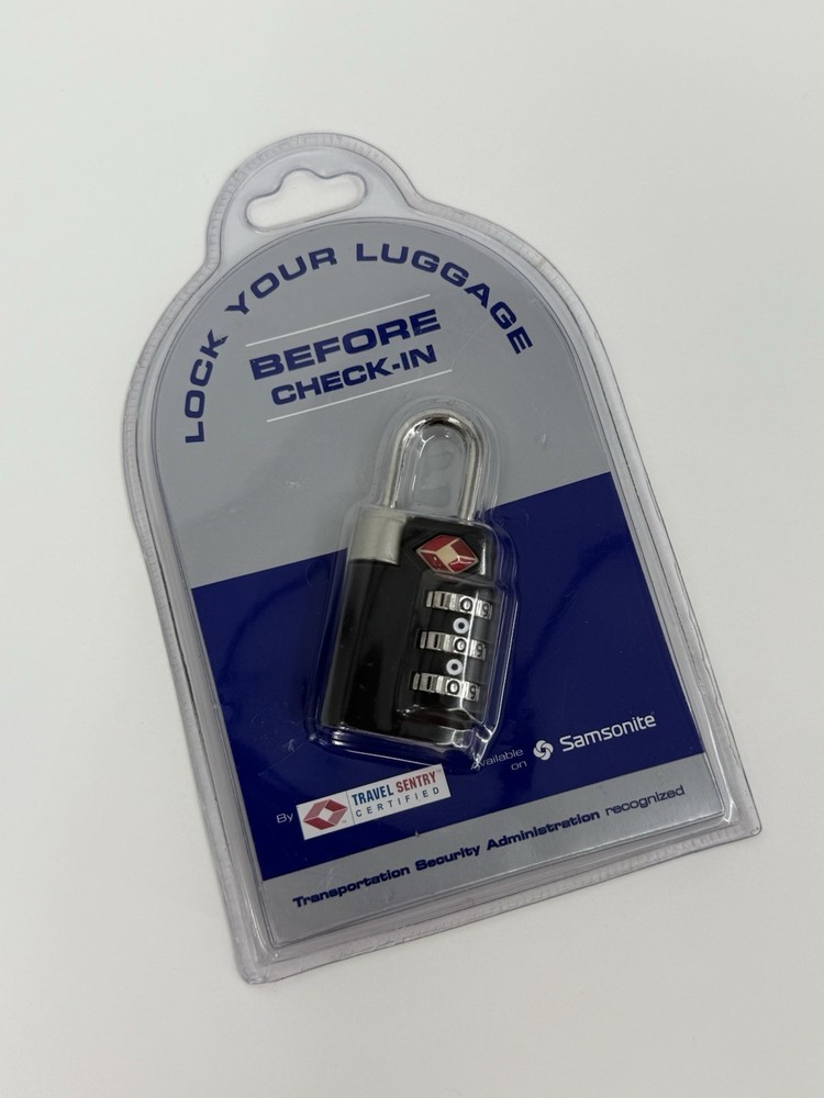 Samsonite "Lock Your Luggage Before Check-In" Lock Sealed
