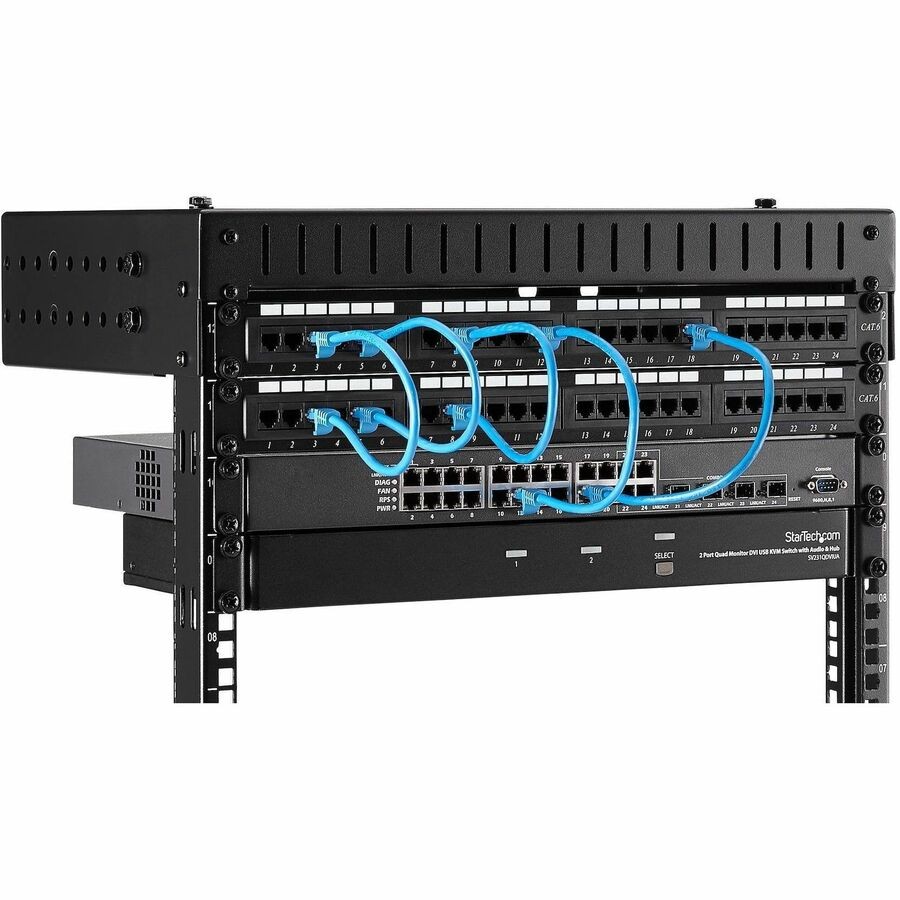 StarTech RK812WALLOA 8U Open Frame Wall Mount Rack - Adjustable Depth