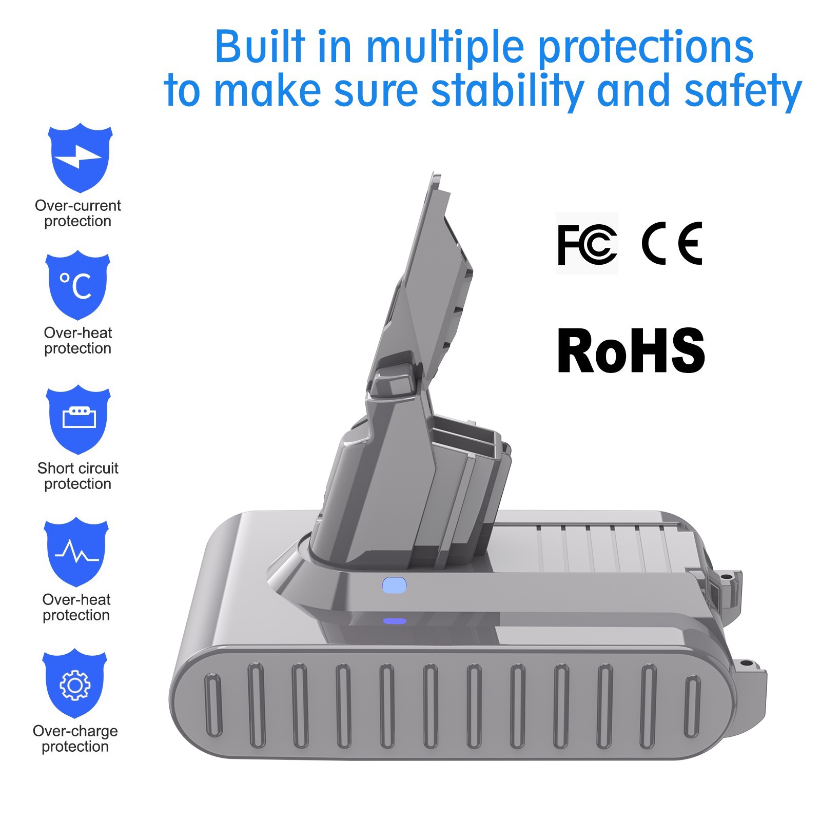 9.5AH For Dyson V7 21.6V High Capacity Battery V7 Animal Replacement Battery