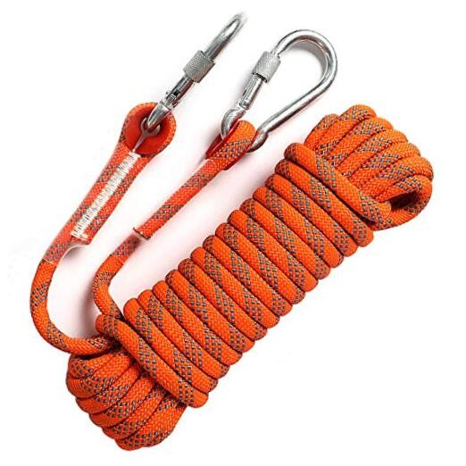 Static Climbing Rope 35 FT Orange(Diam 10mm)