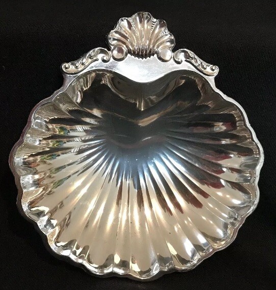 Tarnish Resistant 6” Silver-Plated Seashell Trinket/Candy Dish Plate Brand New