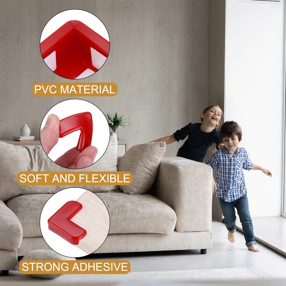 Corner Protectors 16Pcs Table Corner Protectors(L-shaped, Red)