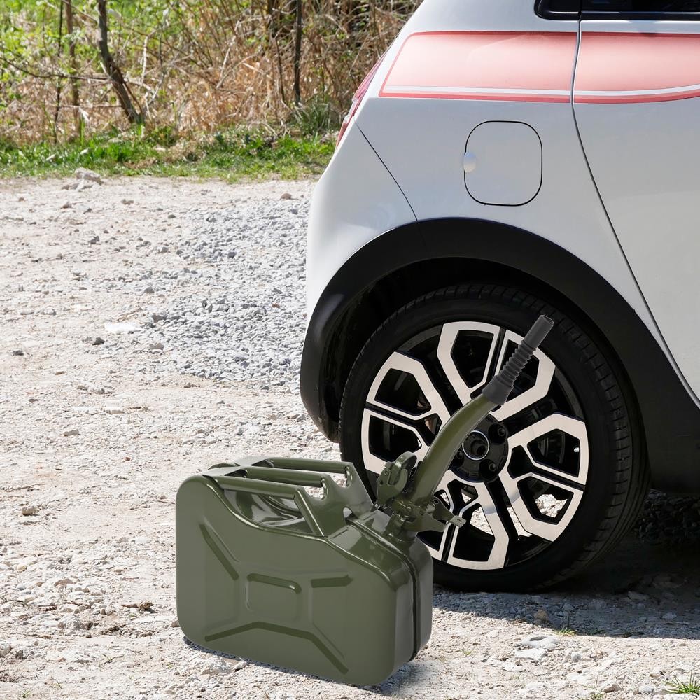 2.6 Gallon Fuel Can Backup Steel Tank Fuel Gas Gasoline Can with Pouring Spout