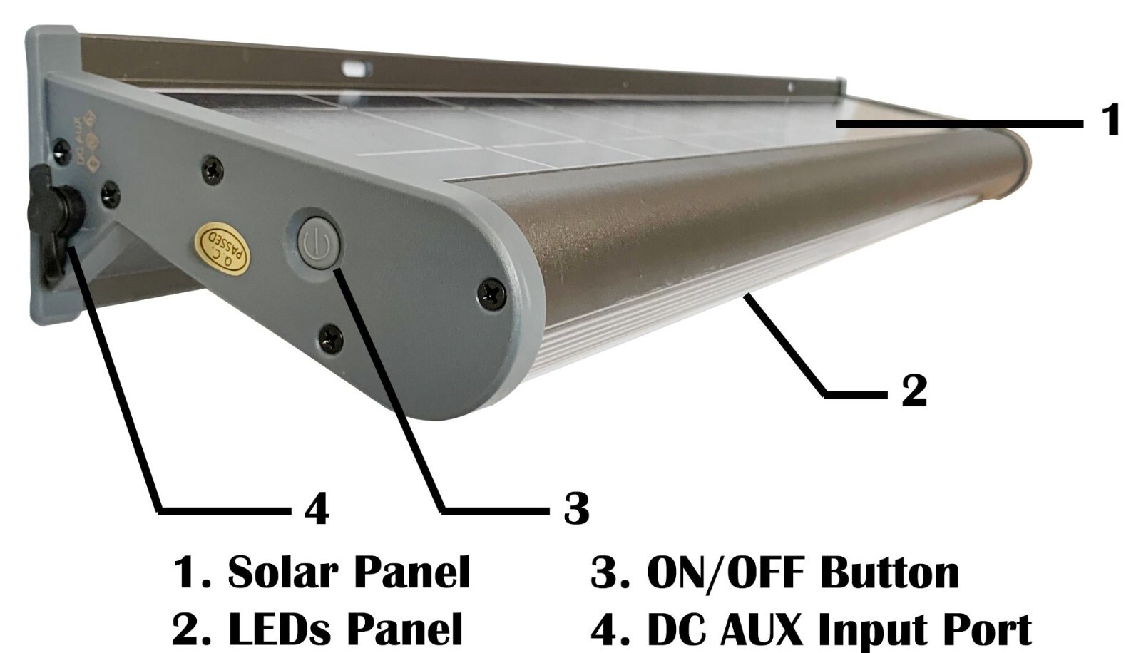 EE820W4F Solar Aluminum All-Night-On Wall Flood Billboard Sign Ad LED Light