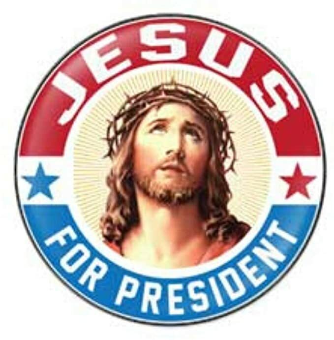Jesus For President Pin