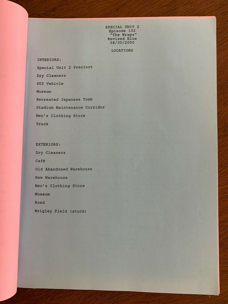 TWO Drafts Cast Shooting Script SPECIAL UNIT 2 Season 1 Ep 3 - Michael Landes