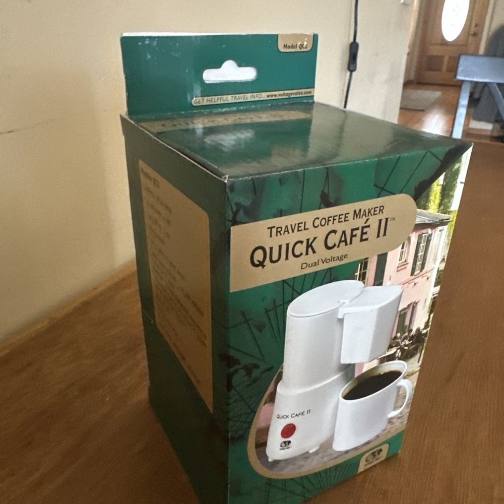 VTG Quick Cafe Portable Coffee Maker Model QC2 Single Cup Maker Voltage Valet
