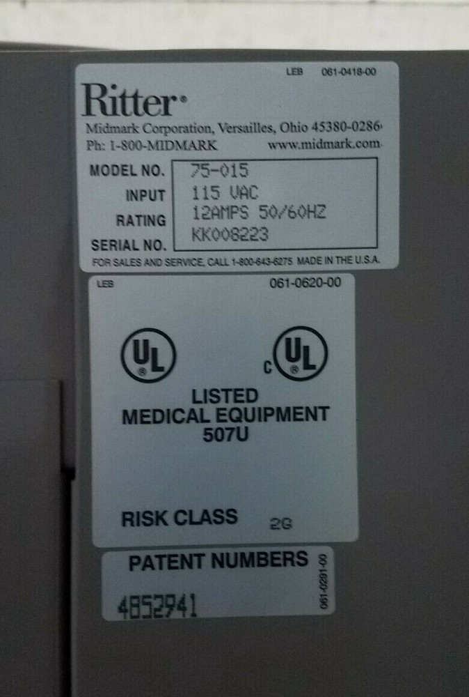 (N) MIDMARK - RITTER 75 Evolution / 75-015 (B903)