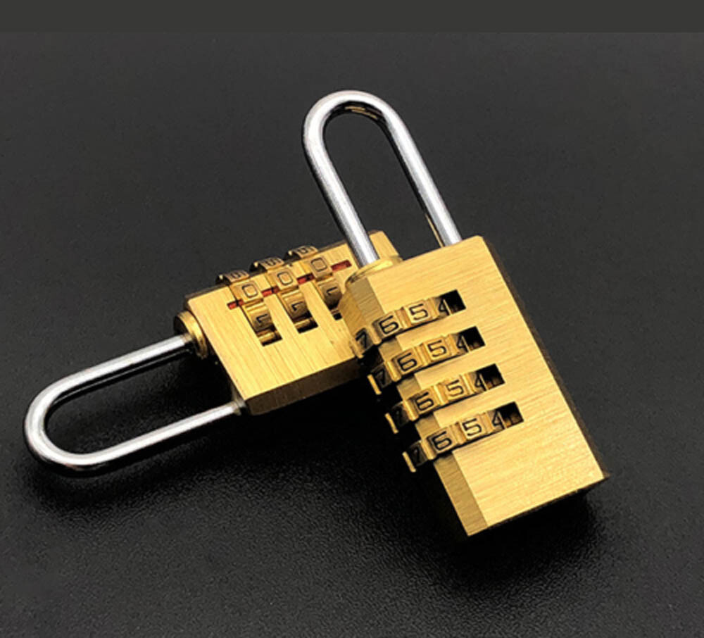 2Pcs Digits Number Padlock Brass Combination Lock Password Lock Password Code