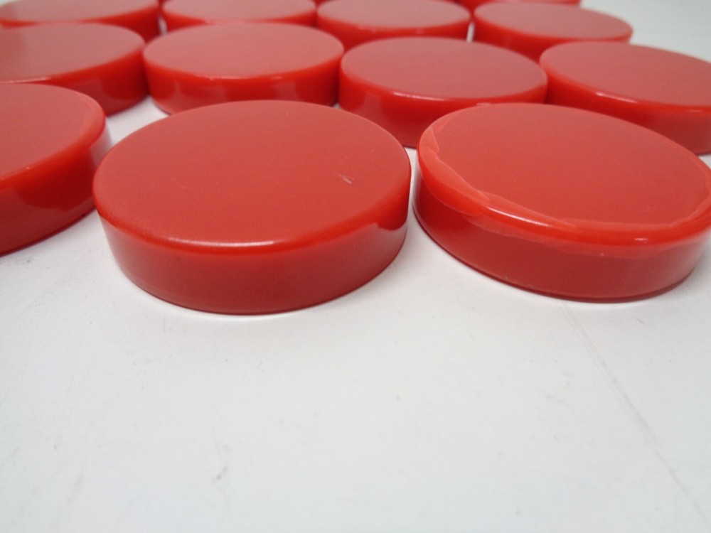 Vintage BIG Red Butterscotch Backgammon Chips