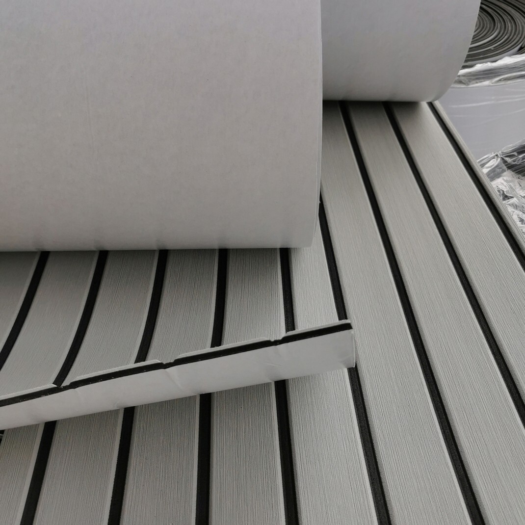Self-adhesive Boat Flooring EVA Foam Teak Decking for Yacht Pontoon Boat | Gray