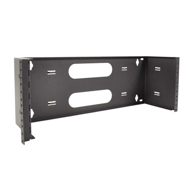 19" Two Space 4U Steel Wall Mount Hinged Swing Out Patch Panel Bracket 6" Depth