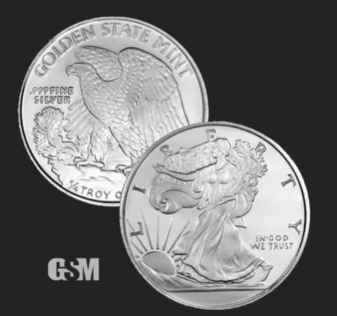 1/4 oz .999 FINE Silver Round Walking Liberty Design GSM .25 OZ Silver IN STOCK!
