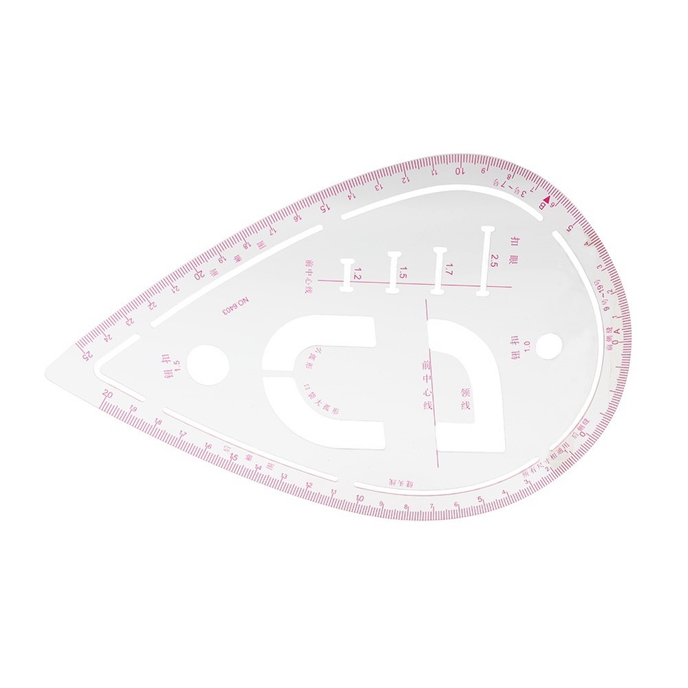 Sewing Sleeve Curve Plastic Ruler Measure Fit Dressmaking Grading Pattern