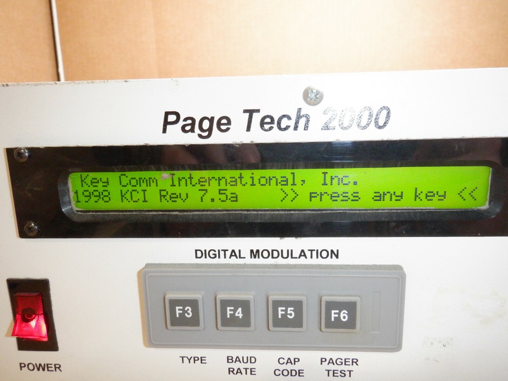 PAGE TECH 2000 DIGITAL MODULATION