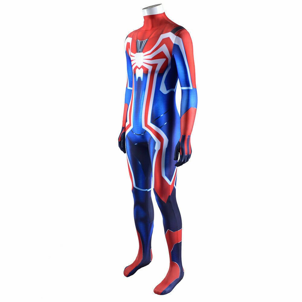 New Velocity Spider-Man Jumpsuit Spiderman Cosplay Costume Halloween Adult/Kids