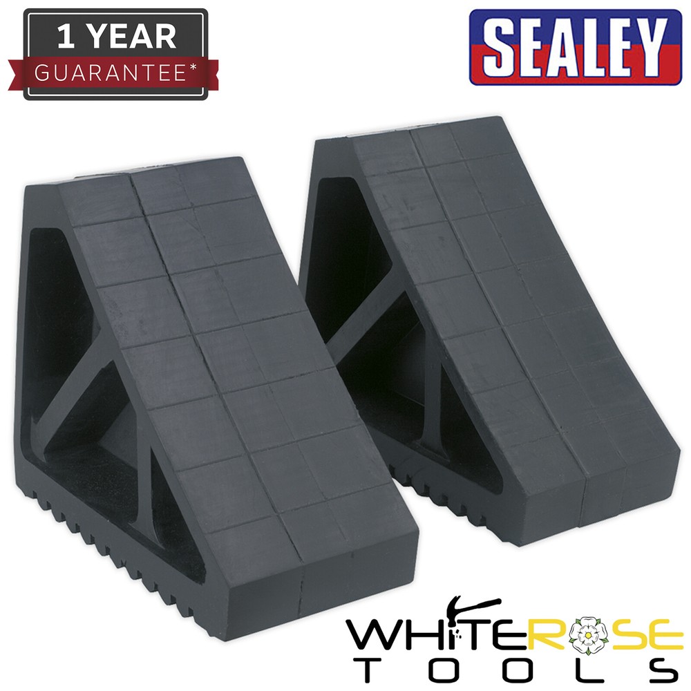 Sealey Rubber Wheel Chocks - Pair Garage
