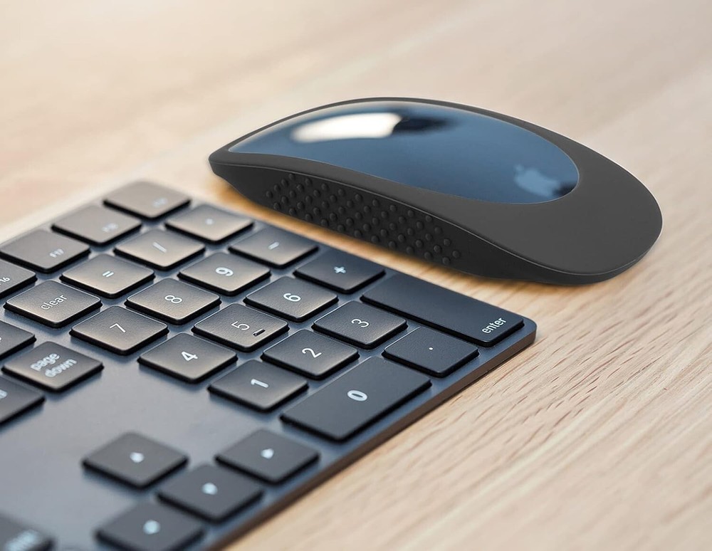 Protector de silicona para Magic Mouse de Apple y iMac (negro)