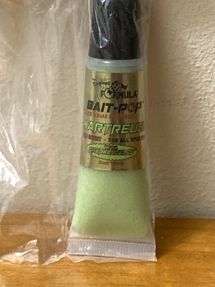 Bait-Pop Original Fish Formula Sonar Intensifier - Chartreuse, 5oz