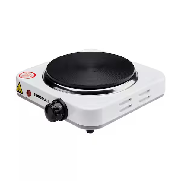 Single Burner 5.5" White Electric Hot Plate Portable Compact Countertop