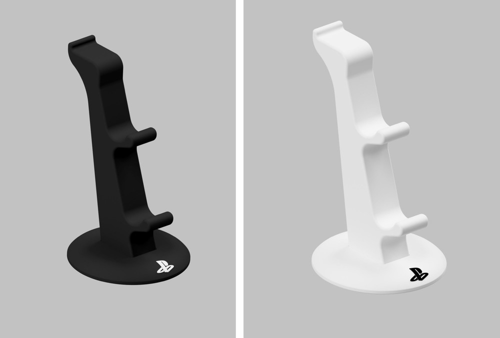 PlayStation Black White Controller Headset Stand for PS5 Mount