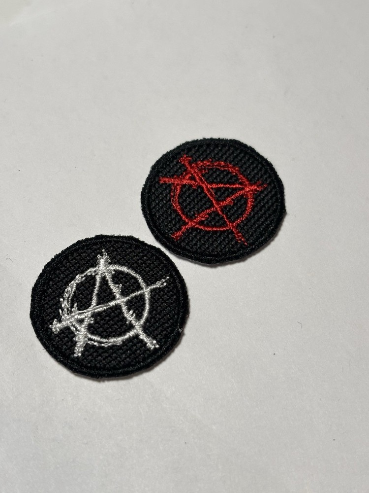 Anarchy MINI Iron-On/Sew-On Embroidered Patch Cobweb Patch